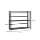 Contemporary Metal Bookshelf Black Etagere Shelf Bookcase for Study Room