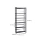 Contemporary Metal Bookshelf Black Etagere Shelf Bookcase for Study Room