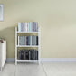 Modern White/Grey Metal Bookshelf Standard Vertical Open Shelf Bookcase