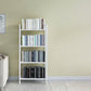 Modern White/Grey Metal Bookshelf Standard Vertical Open Shelf Bookcase