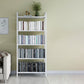 Modern White/Grey Metal Bookshelf Standard Vertical Open Shelf Bookcase