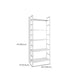 Modern White/Grey Metal Bookshelf Standard Vertical Open Shelf Bookcase