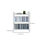 Modern White/Grey Metal Bookshelf Standard Vertical Open Shelf Bookcase