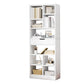 Standard Engineered Wood Bookshelf Contemporary Open Back Bookcase with Drawers