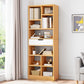 Standard Engineered Wood Bookshelf Contemporary Open Back Bookcase with Drawers