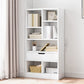 Standard Engineered Wood Bookshelf Contemporary Open Back Bookcase with Drawers