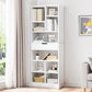 Standard Engineered Wood Bookshelf Contemporary Open Back Bookcase with Drawers