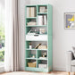 Standard Engineered Wood Bookshelf Contemporary Open Back Bookcase with Drawers