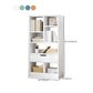 Standard Engineered Wood Bookshelf Contemporary Open Back Bookcase with Drawers