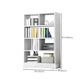 Standard Engineered Wood Bookshelf Contemporary Open Back Bookcase with Drawers
