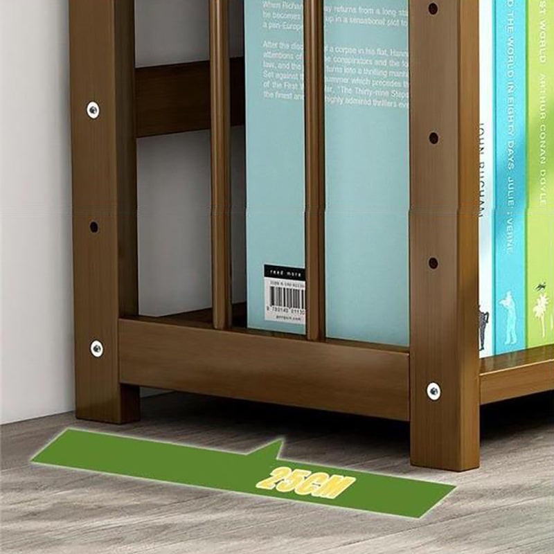 Standard Bamboo Shelf Bookcase Contemporary Brown Open Bookcase Clearhalo 'Bookcases' 'furn' 'furn_bookcases' 'Furniture' 'Office Furniture' 6408046