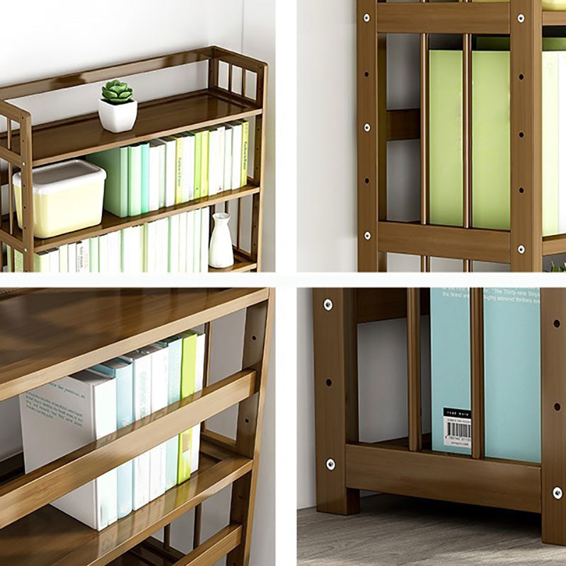 Standard Bamboo Shelf Bookcase Contemporary Brown Open Bookcase Clearhalo 'Bookcases' 'furn' 'furn_bookcases' 'Furniture' 'Office Furniture' 6408049