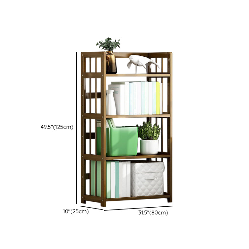 Standard Bamboo Shelf Bookcase Contemporary Brown Open Bookcase Clearhalo 'Bookcases' 'furn' 'furn_bookcases' 'Furniture' 'Office Furniture' 6408060