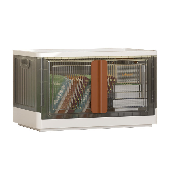 Contemporary Shelf Bookcase Folding Closed Back Plastic Bookcase 25.2"L x 15.7"W x 14.6"H White Clearhalo 'Bookcases' 'furn' 'furn_bookcases' 'Furniture' 'Office Furniture' 6408102