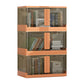 Contemporary Shelf Bookcase Folding Closed Back Plastic Bookcase 25"L x 16"W x 44"H Orange Clearhalo 'Bookcases' 'furn' 'furn_bookcases' 'Furniture' 'Office Furniture' 6408105