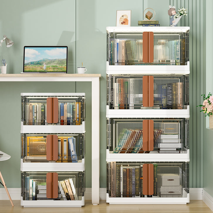 Contemporary Shelf Bookcase Folding Closed Back Plastic Bookcase Clearhalo 'Bookcases' 'furn' 'furn_bookcases' 'Furniture' 'Office Furniture' 6408106