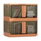 Contemporary Shelf Bookcase Folding Closed Back Plastic Bookcase 25"L x 16"W x 29"H Orange Clearhalo 'Bookcases' 'furn' 'furn_bookcases' 'Furniture' 'Office Furniture' 6408108