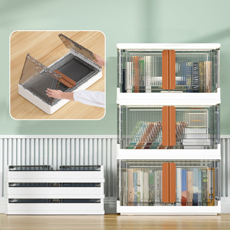 Contemporary Shelf Bookcase Folding Closed Back Plastic Bookcase Clearhalo 'Bookcases' 'furn' 'furn_bookcases' 'Furniture' 'Office Furniture' 6408117