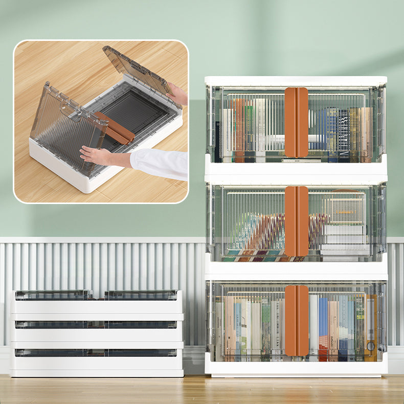 Contemporary Shelf Bookcase Folding Closed Back Plastic Bookcase Clearhalo 'Bookcases' 'furn' 'furn_bookcases' 'Furniture' 'Office Furniture' 6408119