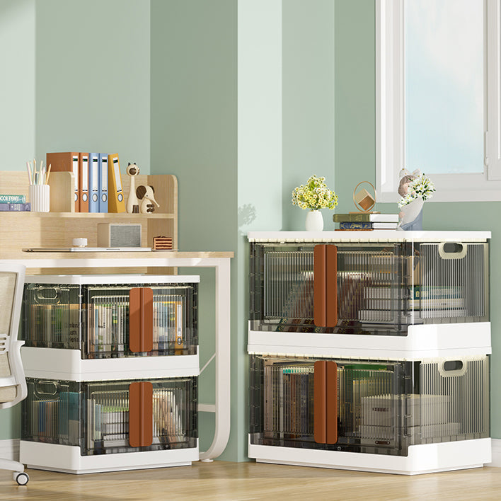 Contemporary Shelf Bookcase Folding Closed Back Plastic Bookcase Clearhalo 'Bookcases' 'furn' 'furn_bookcases' 'Furniture' 'Office Furniture' 6408121
