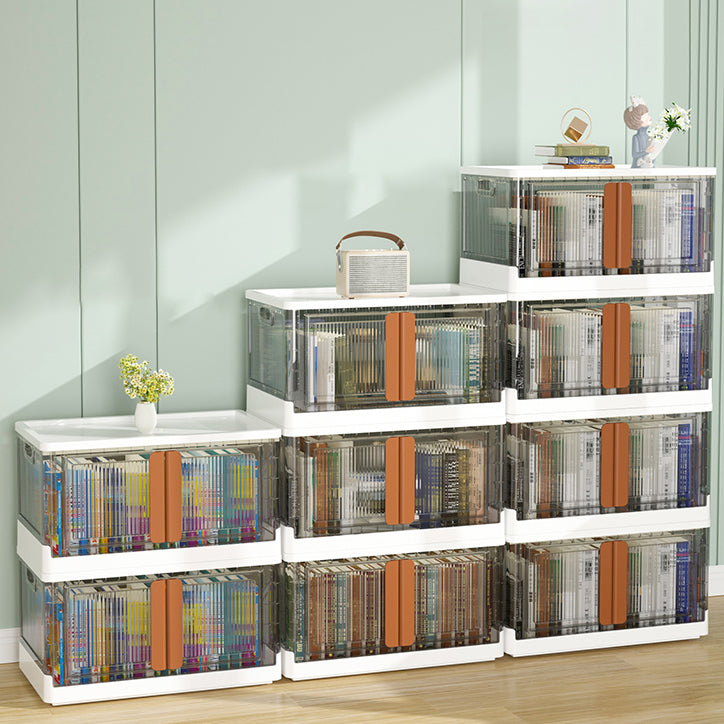 Contemporary Shelf Bookcase Folding Closed Back Plastic Bookcase Clearhalo 'Bookcases' 'furn' 'furn_bookcases' 'Furniture' 'Office Furniture' 6408123