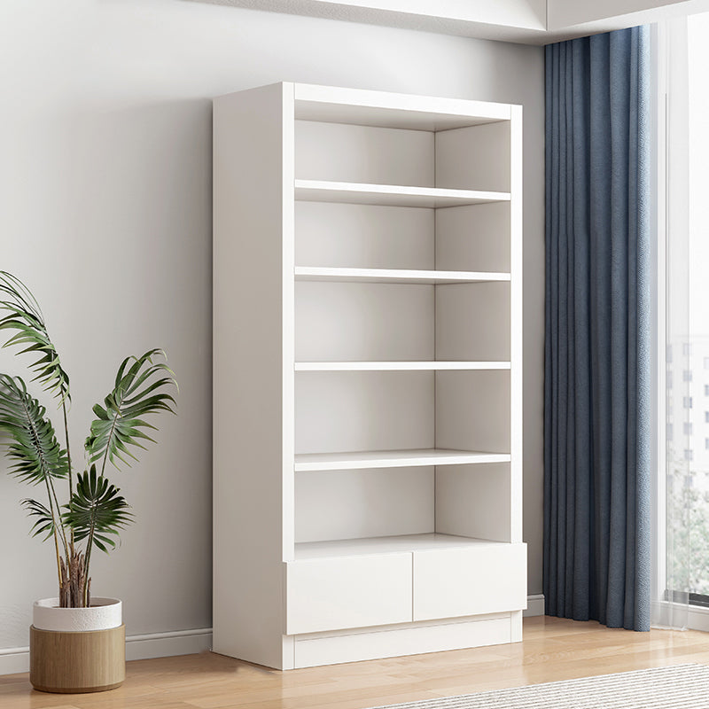 11.81" W Modern Matte Finish Bookcase Engineered Wood Standard Bookshelf 31.5"L x 11.8"W x 70.9"H Drawers Clearhalo 'Bookcases' 'furn' 'furn_bookcases' 'Furniture' 'Office Furniture' 6408137