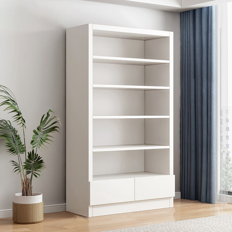 11.81" W Modern Matte Finish Bookcase Engineered Wood Standard Bookshelf 39.4"L x 11.8"W x 70.9"H Drawers Clearhalo 'Bookcases' 'furn' 'furn_bookcases' 'Furniture' 'Office Furniture' 6408139