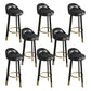 Contemporary Leather Counter Height Stools Bucket Bar Stool for Indoor Black 8 Piece Set Clearhalo 'Bar Furniture' 'Bar Stools' 'bar_stools' 'furn' 'furn_bar_stools' 'Furniture' 'Kitchen & Dining Furniture' 6408266