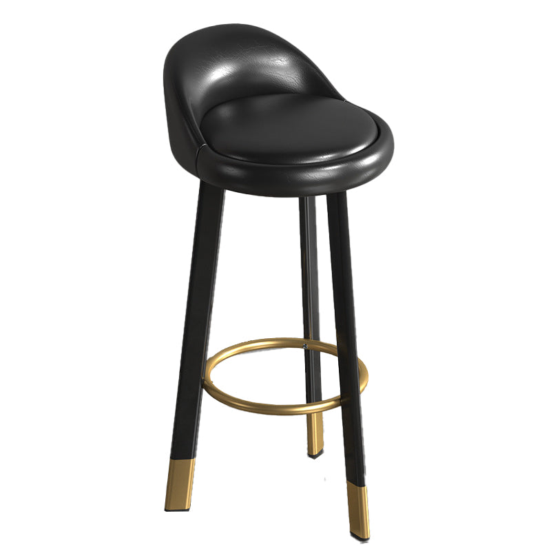 Contemporary Leather Counter Height Stools Bucket Bar Stool for Indoor Clearhalo 'Bar Furniture' 'Bar Stools' 'bar_stools' 'furn' 'furn_bar_stools' 'Furniture' 'Kitchen & Dining Furniture' 6408267