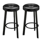 Contemporary Leather Counter Height Stools Bucket Bar Stool for Indoor Matte Black 2 Piece Set Clearhalo 'Bar Furniture' 'Bar Stools' 'bar_stools' 'furn' 'furn_bar_stools' 'Furniture' 'Kitchen & Dining Furniture' 6408269
