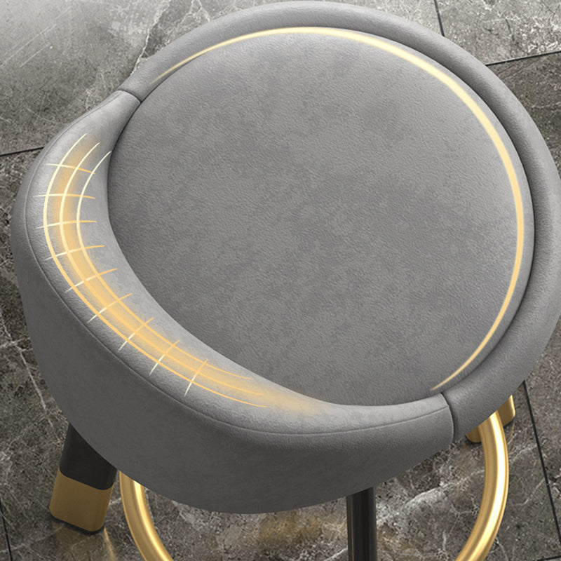 Contemporary Leather Counter Height Stools Bucket Bar Stool for Indoor Clearhalo 'Bar Furniture' 'Bar Stools' 'bar_stools' 'furn' 'furn_bar_stools' 'Furniture' 'Kitchen & Dining Furniture' 6408270
