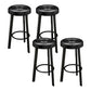 Contemporary Leather Counter Height Stools Bucket Bar Stool for Indoor Matte Black 4 Piece Set Clearhalo 'Bar Furniture' 'Bar Stools' 'bar_stools' 'furn' 'furn_bar_stools' 'Furniture' 'Kitchen & Dining Furniture' 6408272