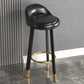Contemporary Leather Counter Height Stools Bucket Bar Stool for Indoor Black 1 Piece Clearhalo 'Bar Furniture' 'Bar Stools' 'bar_stools' 'furn' 'furn_bar_stools' 'Furniture' 'Kitchen & Dining Furniture' 6408277