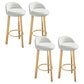 Contemporary Leather Counter Height Stools Bucket Bar Stool for Indoor White 4 Piece Set Clearhalo 'Bar Furniture' 'Bar Stools' 'bar_stools' 'furn' 'furn_bar_stools' 'Furniture' 'Kitchen & Dining Furniture' 6408280