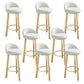 Contemporary Leather Counter Height Stools Bucket Bar Stool for Indoor White 8 Piece Set Clearhalo 'Bar Furniture' 'Bar Stools' 'bar_stools' 'furn' 'furn_bar_stools' 'Furniture' 'Kitchen & Dining Furniture' 6408282