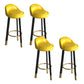 Contemporary Leather Counter Height Stools Bucket Bar Stool for Indoor Yellow 4 Piece Set Clearhalo 'Bar Furniture' 'Bar Stools' 'bar_stools' 'furn' 'furn_bar_stools' 'Furniture' 'Kitchen & Dining Furniture' 6408284