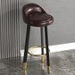 Contemporary Leather Counter Height Stools Bucket Bar Stool for Indoor Brown 1 Piece Clearhalo 'Bar Furniture' 'Bar Stools' 'bar_stools' 'furn' 'furn_bar_stools' 'Furniture' 'Kitchen & Dining Furniture' 6408287