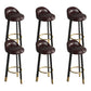 Contemporary Leather Counter Height Stools Bucket Bar Stool for Indoor Brown 6 Piece Set Clearhalo 'Bar Furniture' 'Bar Stools' 'bar_stools' 'furn' 'furn_bar_stools' 'Furniture' 'Kitchen & Dining Furniture' 6408290