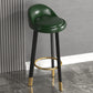 Contemporary Leather Counter Height Stools Bucket Bar Stool for Indoor Green 1 Piece Clearhalo 'Bar Furniture' 'Bar Stools' 'bar_stools' 'furn' 'furn_bar_stools' 'Furniture' 'Kitchen & Dining Furniture' 6408292