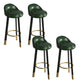Contemporary Leather Counter Height Stools Bucket Bar Stool for Indoor Green 4 Piece Set Clearhalo 'Bar Furniture' 'Bar Stools' 'bar_stools' 'furn' 'furn_bar_stools' 'Furniture' 'Kitchen & Dining Furniture' 6408294