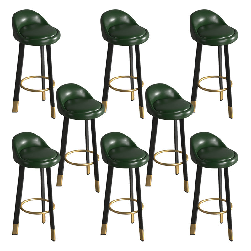 Contemporary Leather Counter Height Stools Bucket Bar Stool for Indoor Green 8 Piece Set Clearhalo 'Bar Furniture' 'Bar Stools' 'bar_stools' 'furn' 'furn_bar_stools' 'Furniture' 'Kitchen & Dining Furniture' 6408296