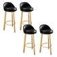 Contemporary Leather Counter Height Stools Bucket Bar Stool for Indoor Black-Yellow 4 Piece Set Clearhalo 'Bar Furniture' 'Bar Stools' 'bar_stools' 'furn' 'furn_bar_stools' 'Furniture' 'Kitchen & Dining Furniture' 6408304