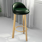 Contemporary Leather Counter Height Stools Bucket Bar Stool for Indoor Green-Yellow 1 Piece Clearhalo 'Bar Furniture' 'Bar Stools' 'bar_stools' 'furn' 'furn_bar_stools' 'Furniture' 'Kitchen & Dining Furniture' 6408307