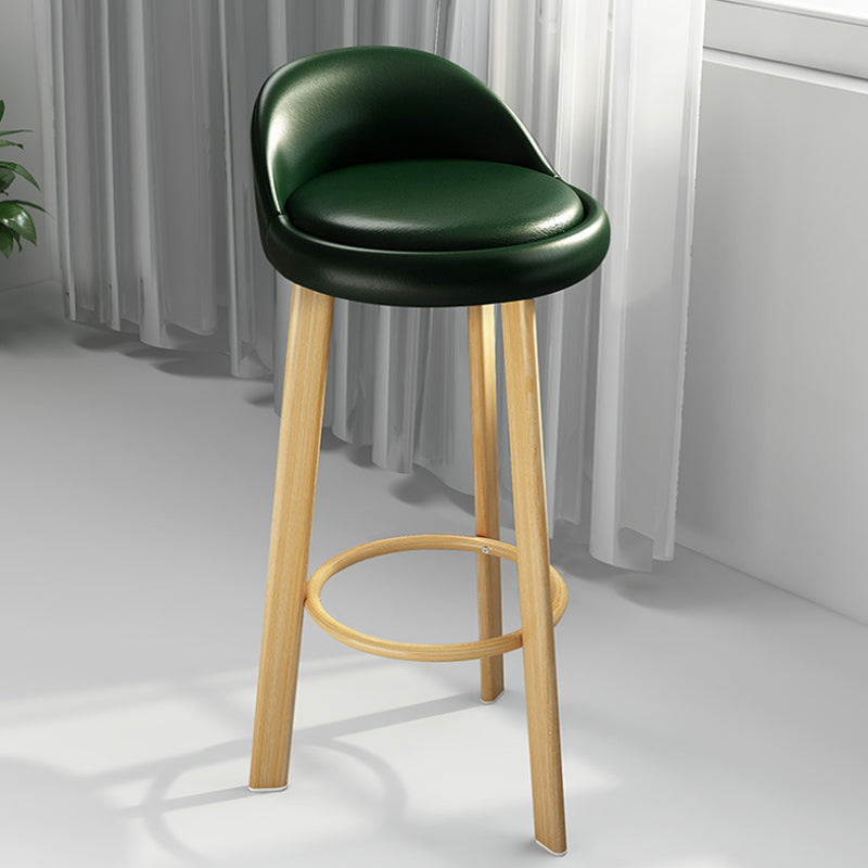 Contemporary Leather Counter Height Stools Bucket Bar Stool for Indoor Green-Yellow 1 Piece Clearhalo 'Bar Furniture' 'Bar Stools' 'bar_stools' 'furn' 'furn_bar_stools' 'Furniture' 'Kitchen & Dining Furniture' 6408307