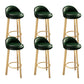 Contemporary Leather Counter Height Stools Bucket Bar Stool for Indoor Green-Yellow 6 Piece Set Clearhalo 'Bar Furniture' 'Bar Stools' 'bar_stools' 'furn' 'furn_bar_stools' 'Furniture' 'Kitchen & Dining Furniture' 6408310