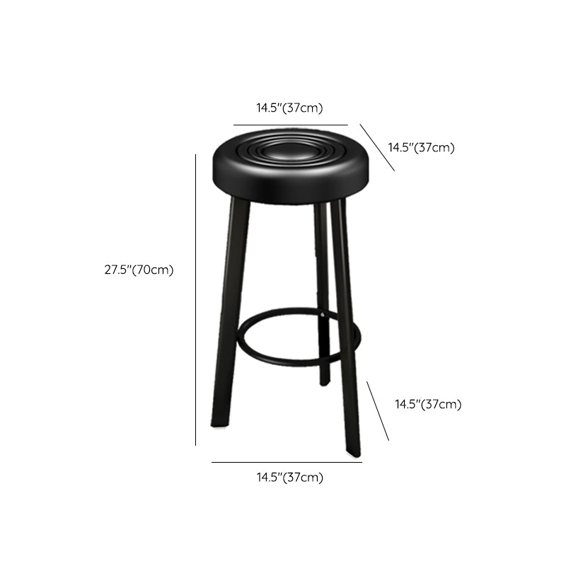Contemporary Leather Counter Height Stools Bucket Bar Stool for Indoor Clearhalo 'Bar Furniture' 'Bar Stools' 'bar_stools' 'furn' 'furn_bar_stools' 'Furniture' 'Kitchen & Dining Furniture' 6408313