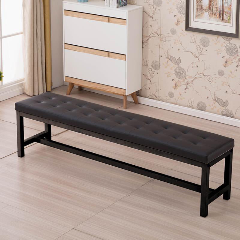 15.6-inch Width Modern Bench Cushioned Metal Solid Color Seating Bench Storage Not Included Clearhalo 'Benches' 'Chairs & Seating' 'furn' 'furn_benches' 'Furniture' 'Living Room Furniture' 6408316