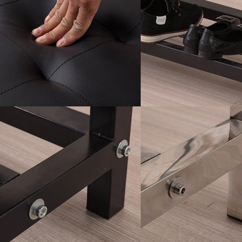 15.6-inch Width Modern Bench Cushioned Metal Solid Color Seating Bench Clearhalo 'Benches' 'Chairs & Seating' 'furn' 'furn_benches' 'Furniture' 'Living Room Furniture' 6408317