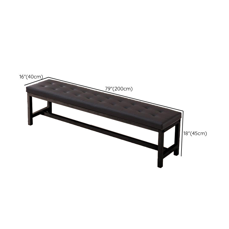 15.6-inch Width Modern Bench Cushioned Metal Solid Color Seating Bench Clearhalo 'Benches' 'Chairs & Seating' 'furn' 'furn_benches' 'Furniture' 'Living Room Furniture' 6408327