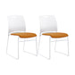 Armless Low Back Conference Chair Microfiber Cushion Contemporary Chair